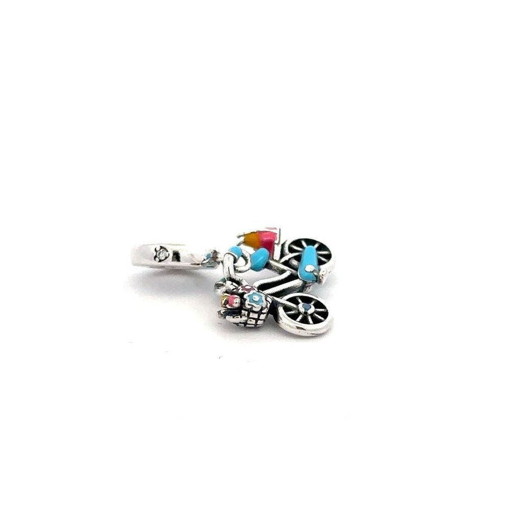 925 Sterling Silver Charm Bead For Bracelet Necklace Bike Bicycle - Picture 4 of 9